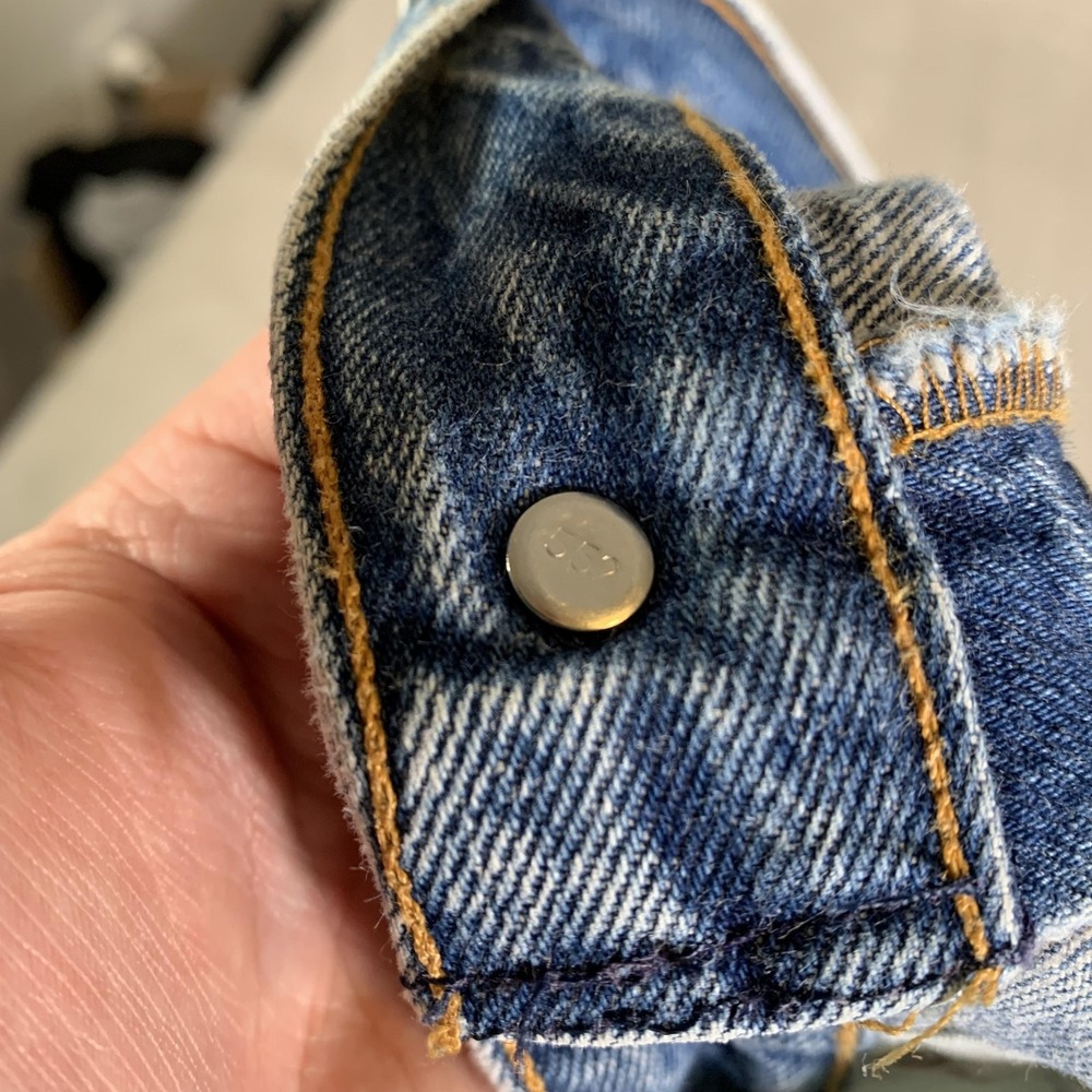 Vintage Levis 501xx Jeans 38x36 (Actual 34x34) Blue Light Straight USA Made 90s - Picture 13 of 16